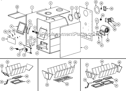 Page A Diagram and Parts List for  US Stove Company Furnace